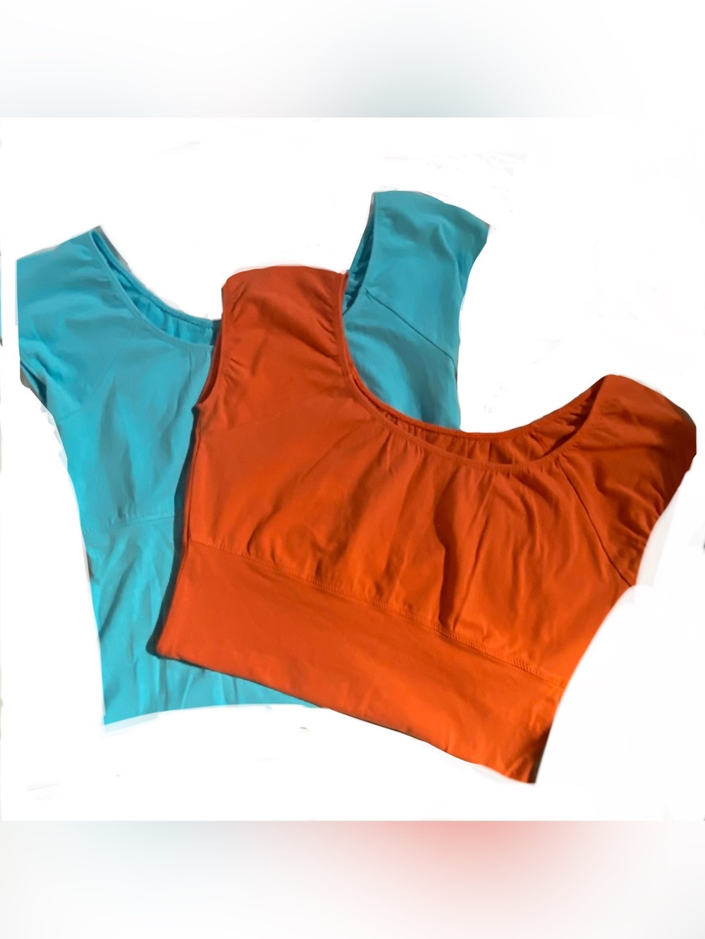Vintage Suzy Shier Blue and Orange Tops